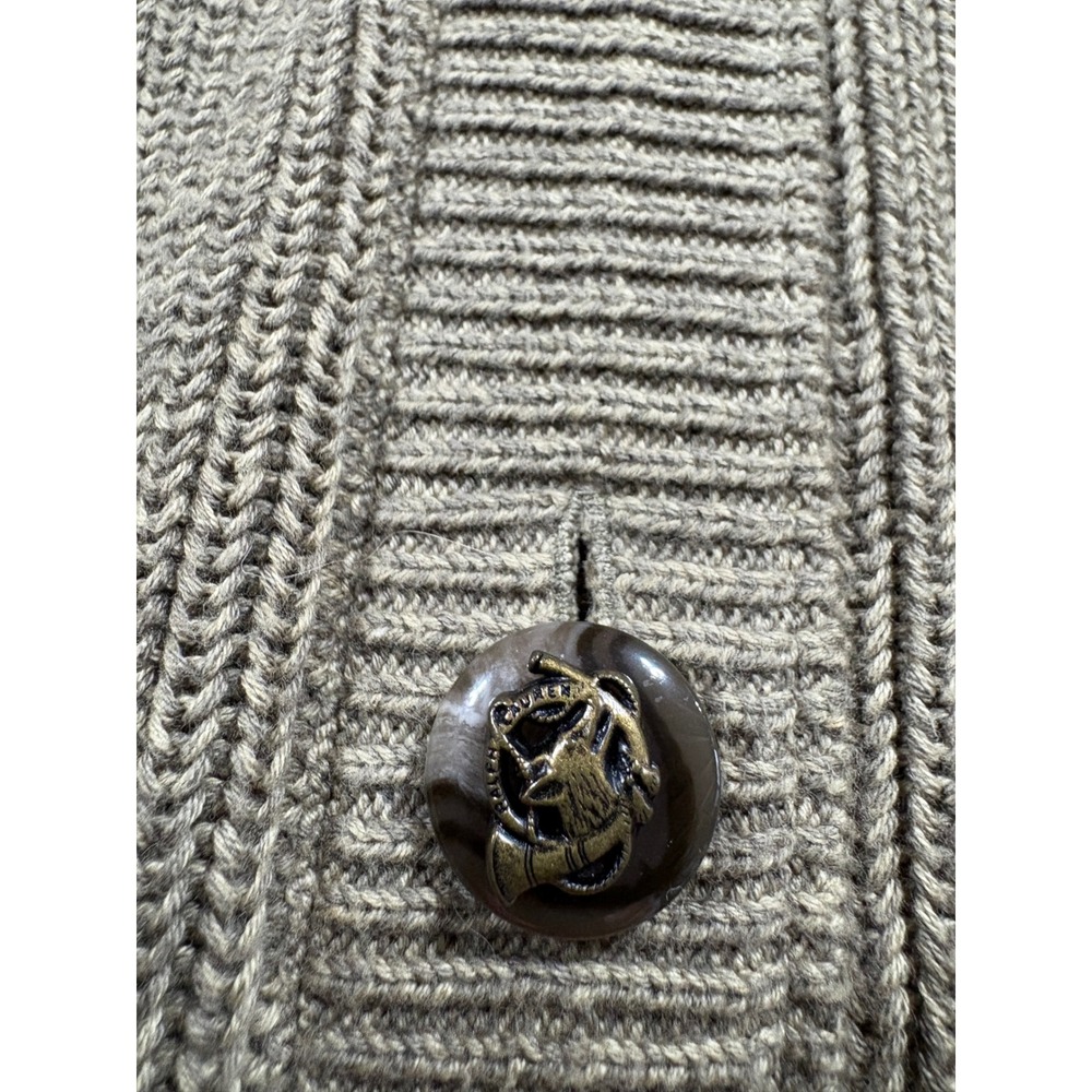 VTG LRL Sweater Cardigan Elbow Patches Green Knit Fox Hunt Buttons Equestrian PS - Picture 9 of 16